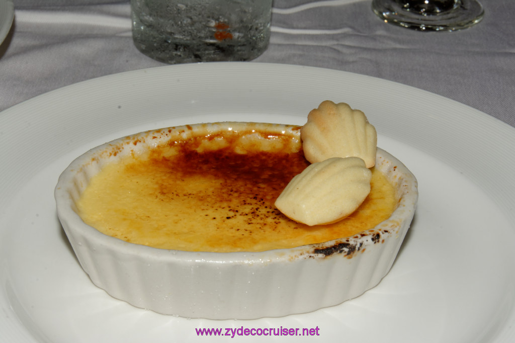 067: Emerald Princess Cruise, MDR Dinner, French Vanilla Bean Crème Brulee, 