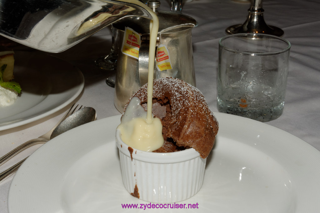 081: Emerald Princess Cruise, MDR Dinner, Milky Chocolate-Hazelnut Soufflé, 