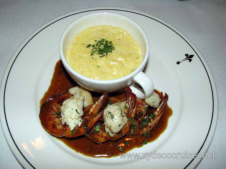 Galatoire's Bistro, BBQ Shrimp with Crabmeat and Grits Fondue