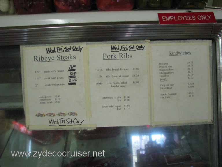 Moon's Grocery and Deli Menu