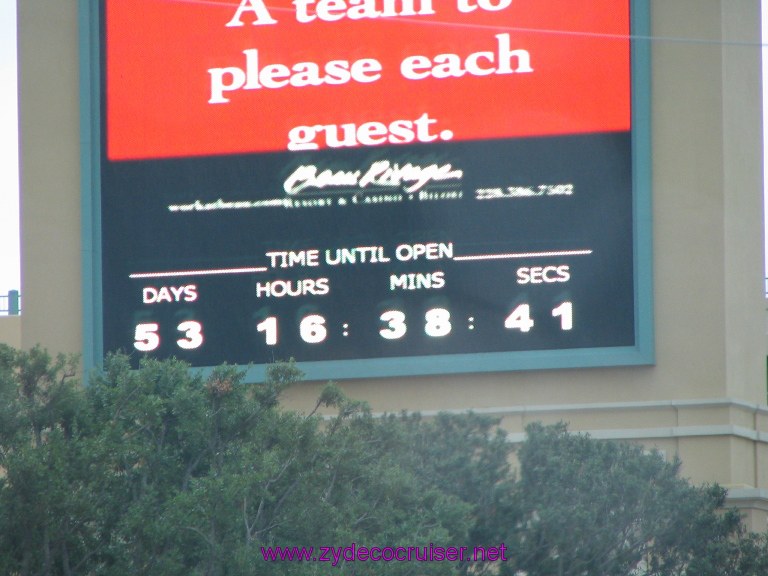 Countdown clock until Beau Rivage opens after Katrina