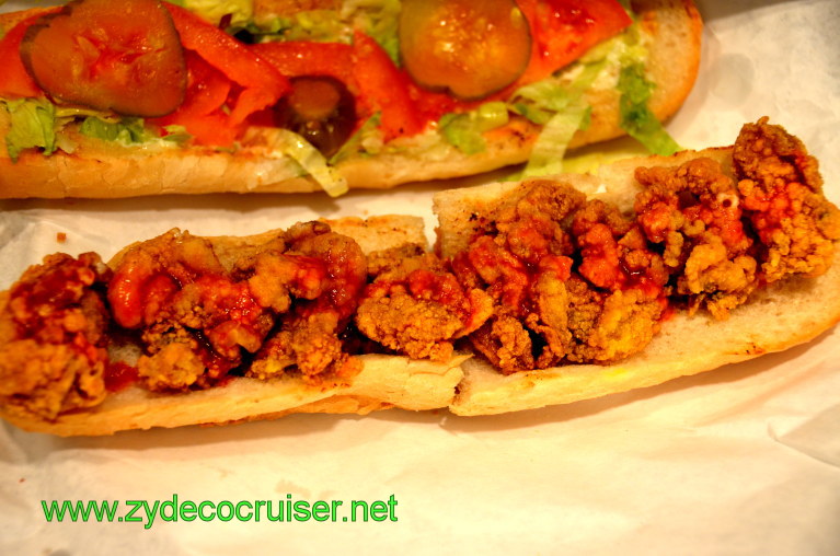 047: Baton Rouge Trip, March, 2011, Mike Anderson's Seafood, Oyster Poboy + Hot Sauce!
