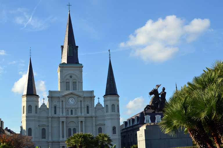 097: New Orleans, LA, November, 2010, French Quarter, Jackson Square, St Louis Cathedral
