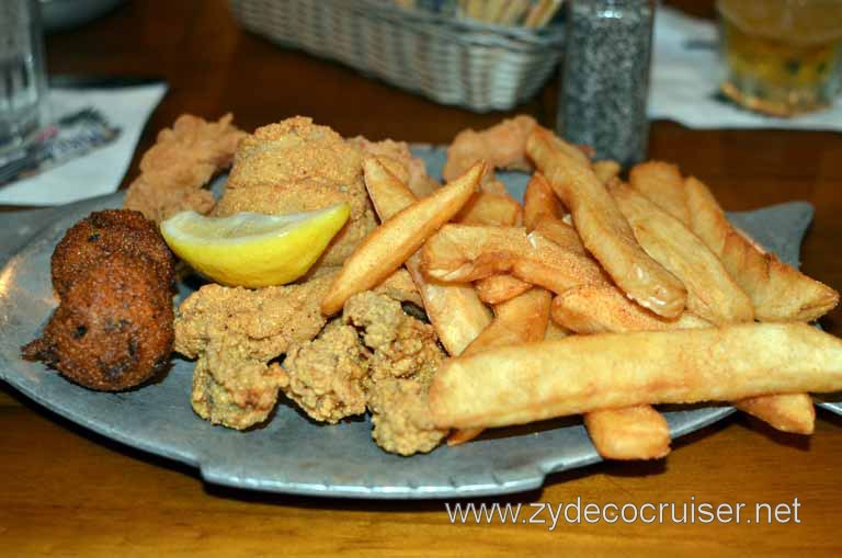 176: Baton Rouge, LA, November, 2010, Dinner at Mike Anderson's, Fried Shrimp, Catfish and Oysters