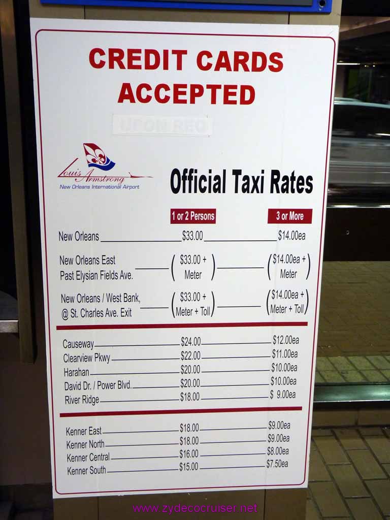 003: New Orleans Airport - Taxi Rates from the airport