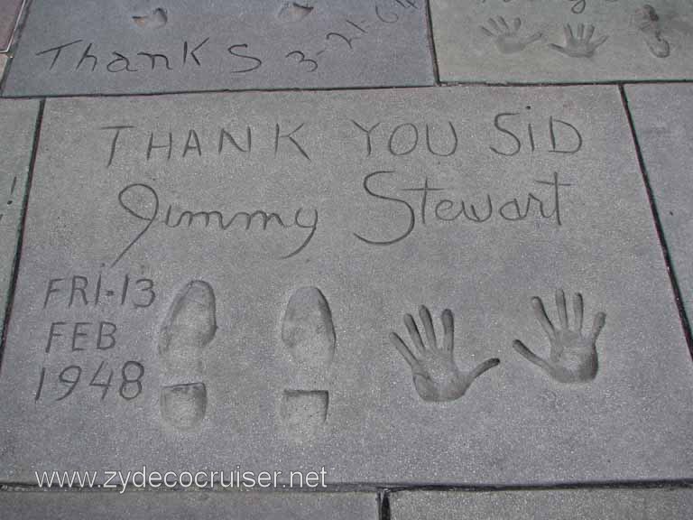 102: Carnival Pride, Long Beach, Sunseeker Hollywood/Los Angeles & the Beaches Tour: Grauman's Chinese Theatre, Jimmy Stewart prints