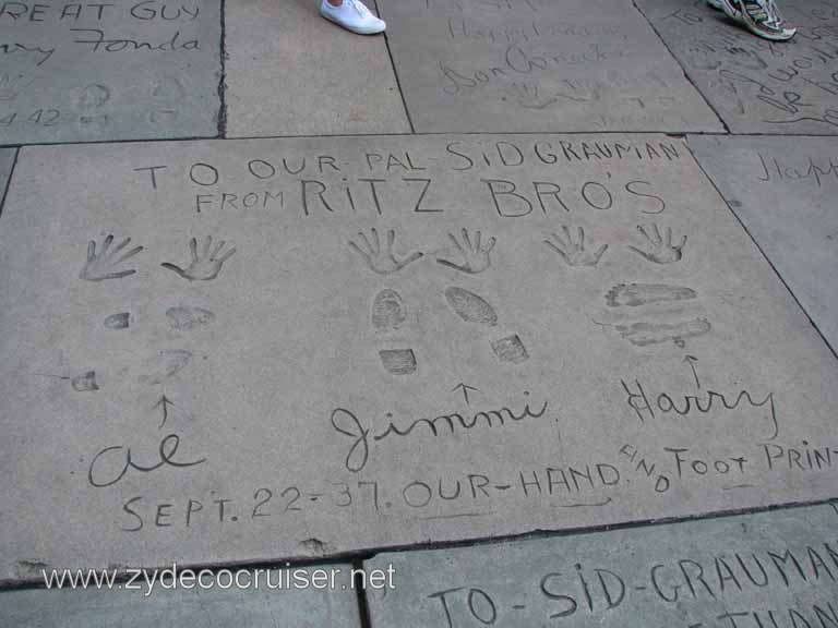 111: Carnival Pride, Long Beach, Sunseeker Hollywood/Los Angeles & the Beaches Tour: Grauman's Chinese Theatre, Ritz Brothers prints