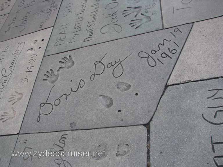 128: Carnival Pride, Long Beach, Sunseeker Hollywood/Los Angeles & the Beaches Tour: Grauman's Chinese Theatre, Doris Day prints