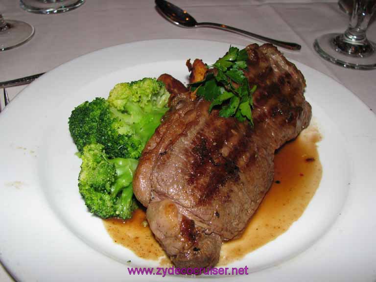 Carnival Grilled Aged New York Sirloin Steak with Three Peppercorn Sauce - Zydecocruiser