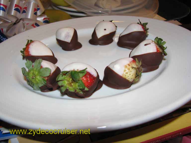 Tuxedo Chocolate Covered Strawberries, Carnival Splendor