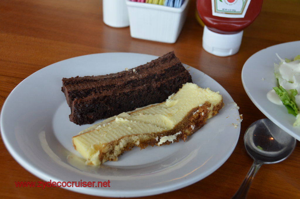 034: Carnival Magic, BC5, John Heald's Bloggers Cruise 5, Sea Day 2, Lido Lunch, Chocolate Cake and Cheesecake,