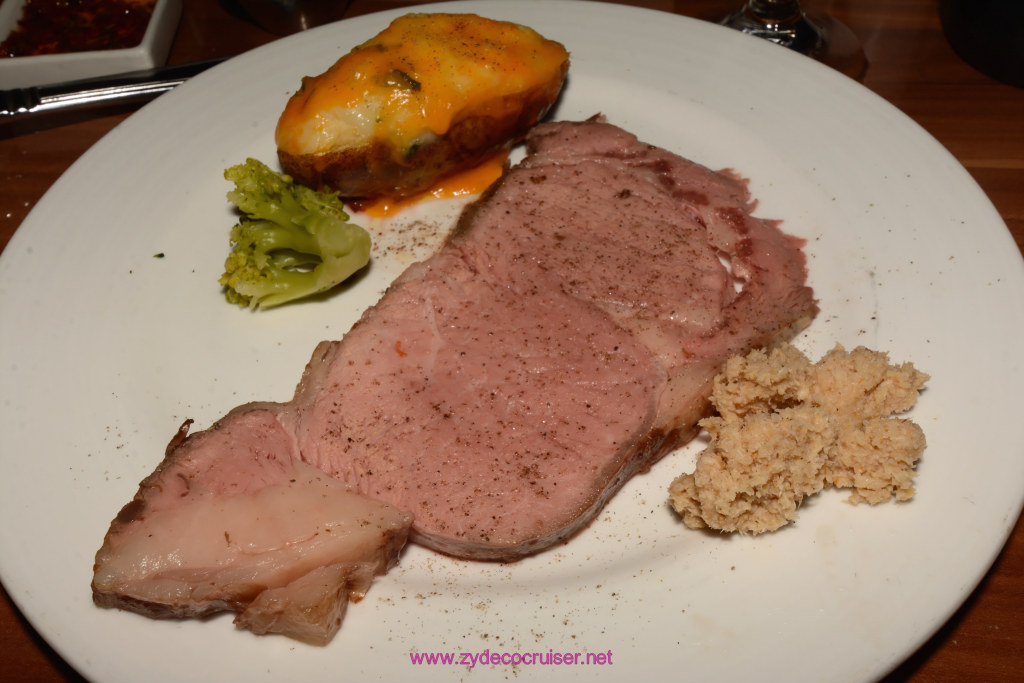 107:  Carnival Horizon Cruise, July 2021, La Romana,  MDR Dinner, Slow Cooked Prime Rib