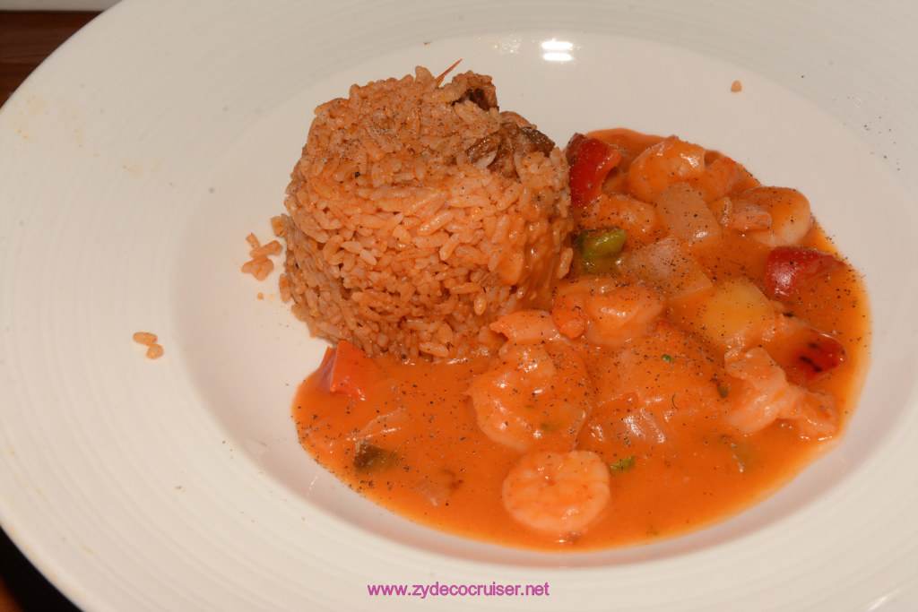 234: Carnival Horizon Cruise, Amber Cove, MDR Dinner, Shrimp Creole, 