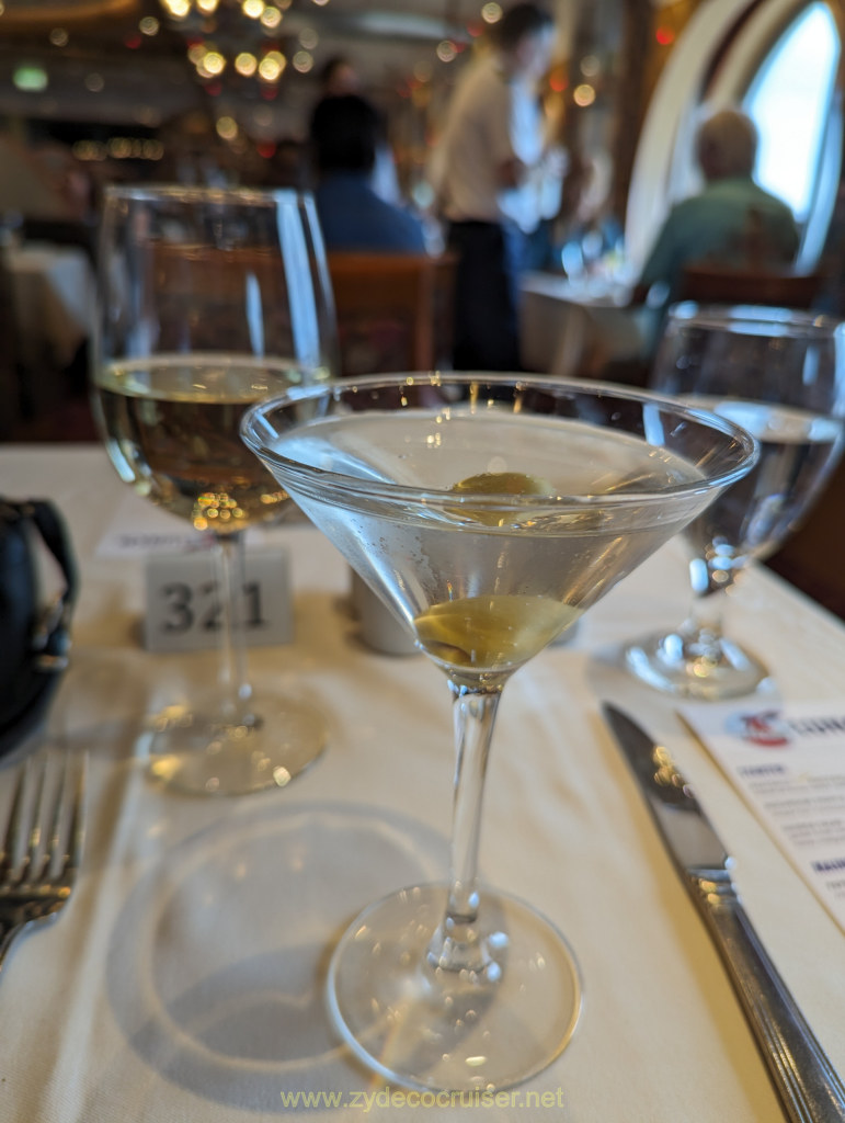 003: Carnival Legend Mediterranean Cruise, Sea Day 1, Diamond Lunch, Martini