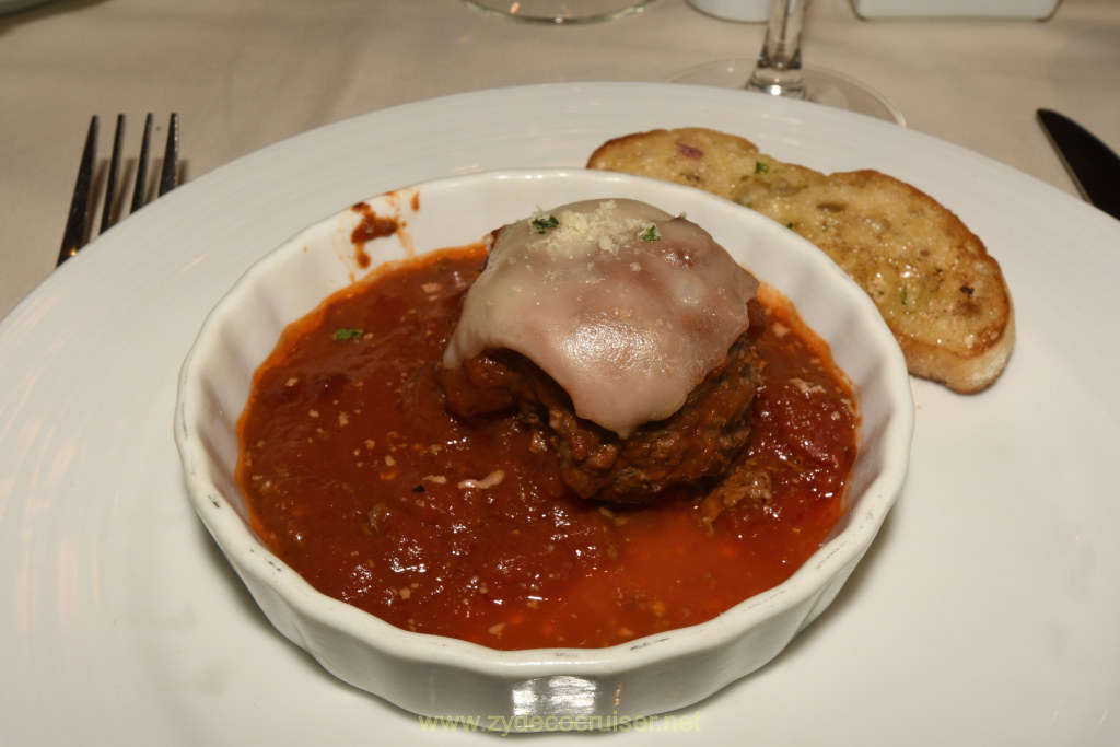 007: Carnival Legend Mediterranean Cruise, Sea Day 1, Diamond Lunch, Meatball