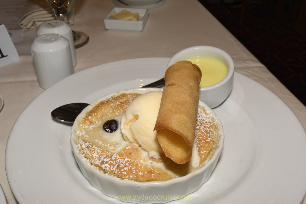 010: Carnival Legend Mediterranean Cruise, Sea Day 1, Diamond Lunch, White Chocolate Bread Pudding