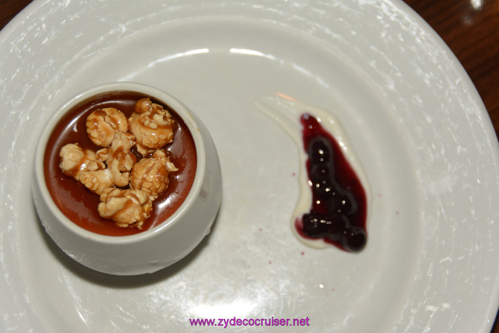 300: Carnival Triumph Journeys Cruise, Aruba, MDR Dinner, Buttered Popcorn Pot De Crème, 