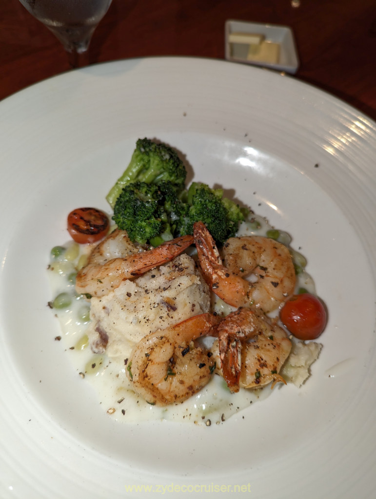 003: Carnival Valor Christmas Cruise, Sea Day 2, MDR Dinner, Grilled Black Tiger Jumbo Shrimps 