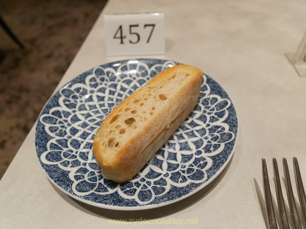 227: Carnival Venezia Transatlantic Cruise, Gibralter, MDR Dinner, Bread