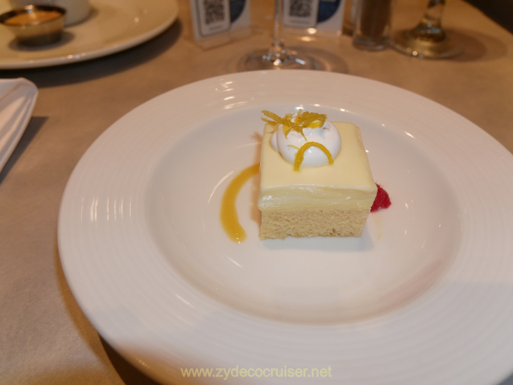 232: Carnival Venezia Transatlantic Cruise, Gibralter, MDR Dinner, Sicilian Lemon Mousse