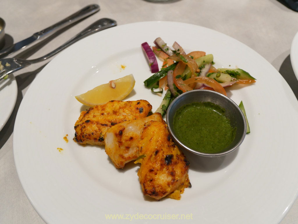 020: Carnival Venezia Transatlantic Cruise, Sea Day 3, MDR Lunch, Salute to India, Fish Tikka