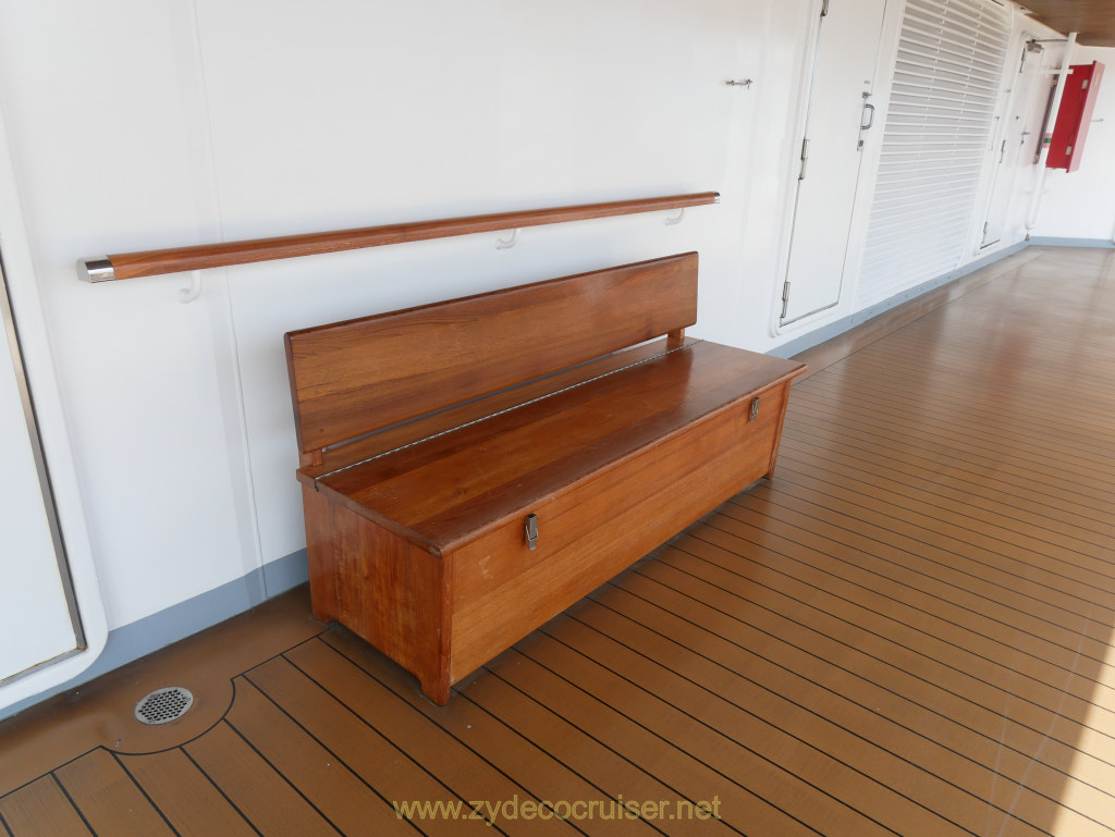 056: Carnival Venezia Transatlantic Cruise, Sea Day 3, No Name Benches