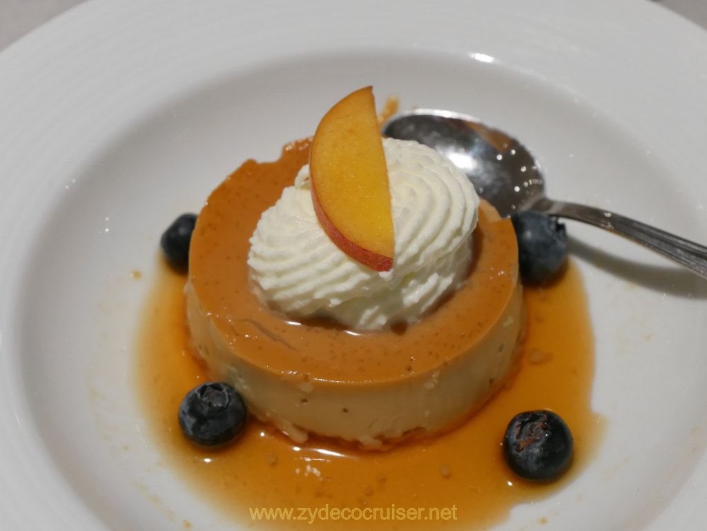 010: Carnival Venezia Transatlantic Cruise, Sea Day 5, MDR Mexican Lunch, Flan Caramel