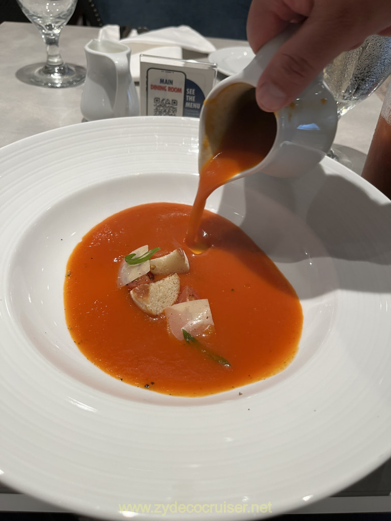 021: Carnival Venezia Transatlantic Cruise, Sea Day 9, Seaday Brunch, Flamin' Tomato Soup