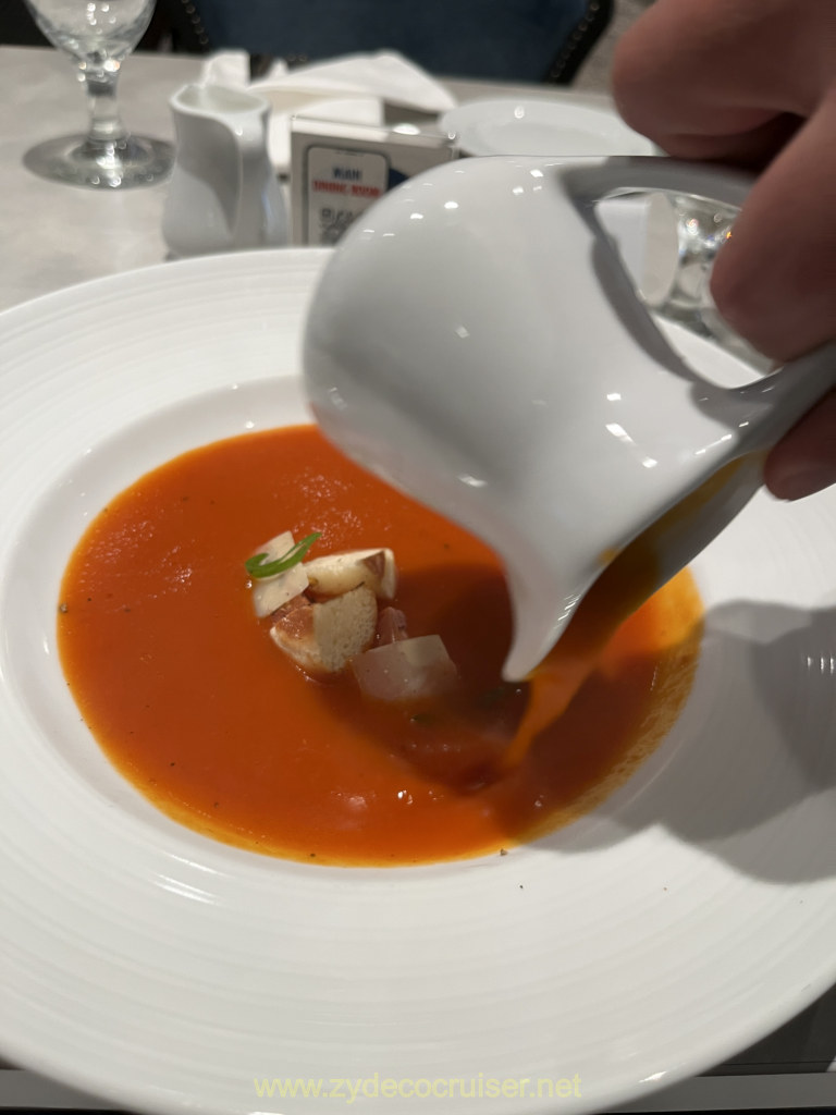 022: Carnival Venezia Transatlantic Cruise, Sea Day 9, Seaday Brunch, Flamin' Tomato Soup