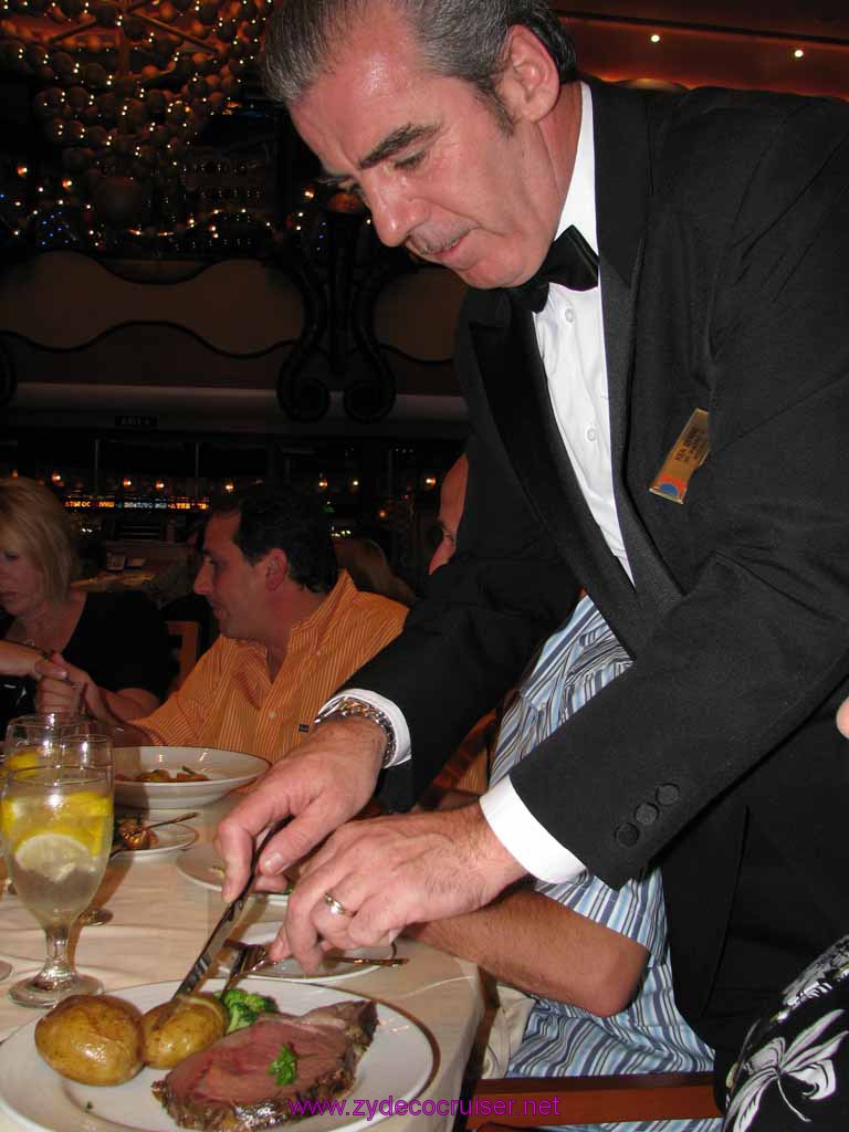 Carnival's Senior Maitre d' Ken Byrne and Elizabeth's potato