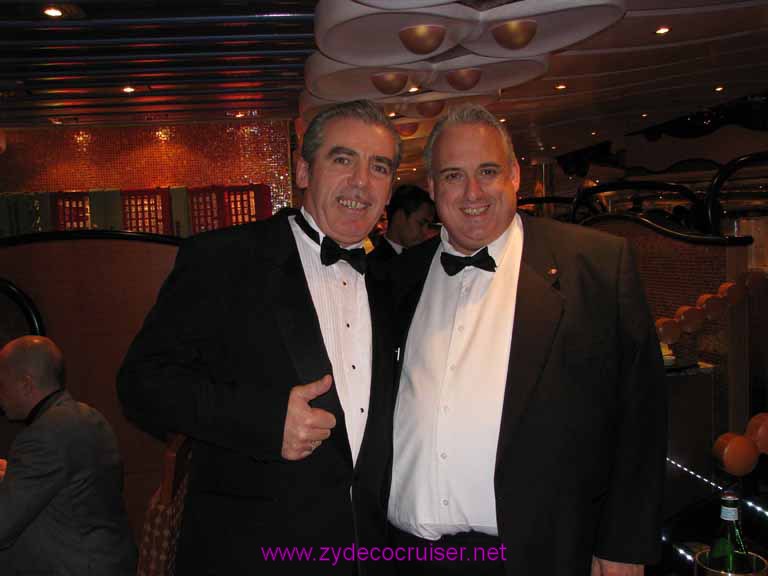 Carnival's Senior Maitre d' Ken Byrne and Senior Cruise Director John Heald